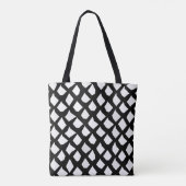 Chic Modern Black en White Pattern Tote Bag (Achterkant)
