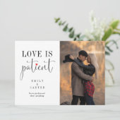 Chic Modern Black Love is PatiëntenTypografie Foto Kaart (Staand voorkant)