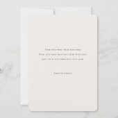 Chic Modern Black Script Custom Photo Wedding Bedankkaart (Achterkant)