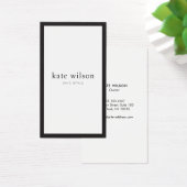 Chic Modern Black White Professional Visitekaartje (Bureau)