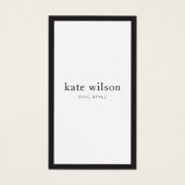 Chic Modern Black White Professional Visitekaartje (Voorkant)