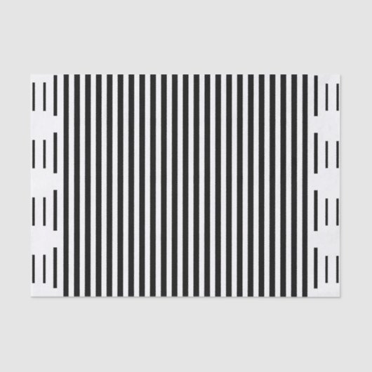 Chic Modern Black White Stripes Pattern Gift Wrap Tissuepapier (Voorkant)