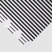 Chic Modern Black White Stripes Pattern Gift Wrap Tissuepapier (Detail)