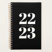 Chic Modern Black White Typography Planner (Voorkant)