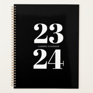 Chic Modern Black White Typography Weekelijks Planner