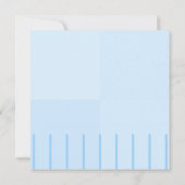 Chic Modern Blue Fence Housewarming Party Uitnodig Aankondiging (Achterkant)