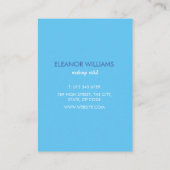 Chic Modern Blue Waterverf Blot Visitekaartje (Achterkant)