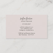 Chic Modern Blush Gold Glitter Jewelry Visitekaartje (Achterkant)