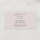 Chic Modern Blush Gold Glitter Visitekaartje (Achterkant)