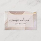 Chic Modern Blush Gold Glitter Visitekaartje (Voorkant)