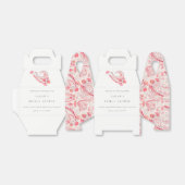 Chic Modern Blush Paisley Typography Vrijgezellenf Bedankdoosjes (Uitgevouwen)