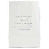 Chic Modern Blush Paisley Typography Vrijgezellenf Medium Cadeauzakje (Achterkant)