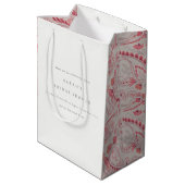 Chic Modern Blush Paisley Typography Vrijgezellenf Medium Cadeauzakje (Achterkant Gekanteld)