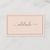 Chic Modern Blush Roze haarstylist script Visitekaartje (Voorkant)