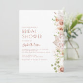 Chic Modern Boho Pampas Grass Vrijgezellenfeest Kaart (Staand voorkant)