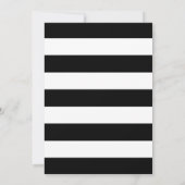 Chic Modern Bold Black White Stripe Roos Gold Foil Bedankkaart (Achterkant)