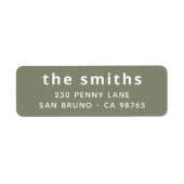 Chic Modern Bold Sans Serif familienaam Groen Etiket (Voorkant)