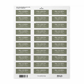 Chic Modern Bold Sans Serif familienaam Groen Etiket (Full Sheet)