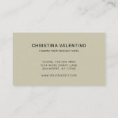 Chic Modern Botanical Greenery Visitekaartje (Achterkant)