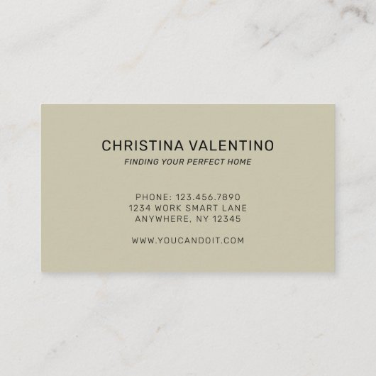 Chic Modern Botanical Greenery Visitekaartje (Achterkant)