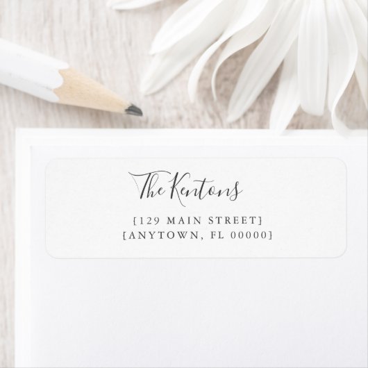 Chic Modern Bracket Return Address Labels (Insitu)