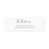 Chic Modern Bracket Return Address Labels (Voorkant)