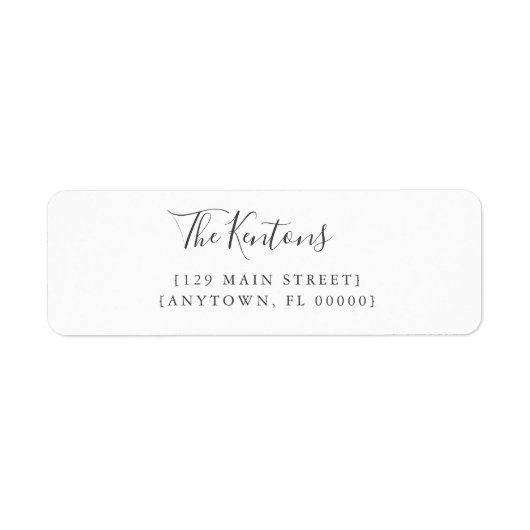 Chic Modern Bracket Return Address Labels (Voorkant)
