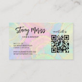 Chic Modern Bright Trendy Gold Colorful QR-code Visitekaartje (Achterkant)