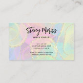 Chic Modern Bright Trendy Gold Colorful Visitekaartje (Achterkant)