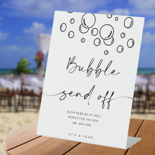 Chic Modern Bursting met liefde Bubble Sign Reclamebord Met Voetstuk