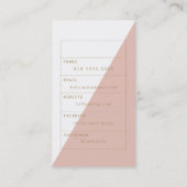 Chic Modern Business Card Visitekaartje (Achterkant)