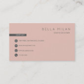 Chic Modern Business Card Visitekaartje (Achterkant)