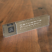 Chic Modern Business Logo Brown Naambordje (Zijkant)