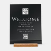 Chic Modern Business Logo Zwart Acryl Bord (Voorkant)