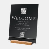 Chic Modern Business Logo Zwart Acryl Bord (Hoek)