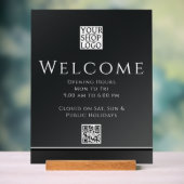 Chic Modern Business Logo Zwart Acryl Bord (Neutraal)