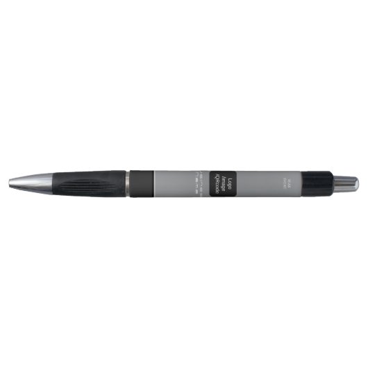 Chic Modern Business Logo Zwart Grijs Pen (Voorkant)