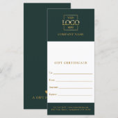Chic Modern Business Personalized Gift Certificate (Voorkant / Achterkant)