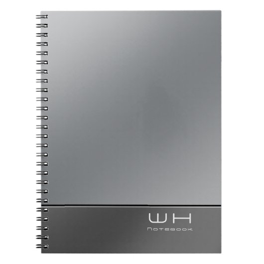 Chic Modern Business Silver Notitieboek (Voorkant)
