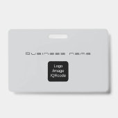 Chic Modern Business Zilver Zwart Badge (Achterkant)