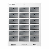 Chic Modern Business Zilver Zwart Etiket (Full Sheet)