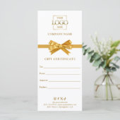 Chic modern cadeaubon voor bedrijven met logo (Staand voorkant)