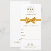 Chic modern cadeaubon voor bedrijven met logo (Voorkant / Achterkant)