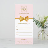 Chic modern cadeaubon voor bedrijven met logo (Staand voorkant)
