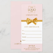 Chic modern cadeaubon voor bedrijven met logo (Voorkant / Achterkant)