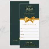 Chic modern cadeaubon voor bedrijven met logo (Voorkant / Achterkant)