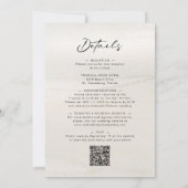 Chic Modern Calligraphy Earth Tones Wedding Kaart (Achterkant)