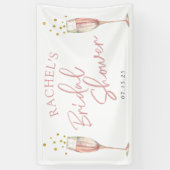 Chic Modern calligraphy mimosa bridal welkomstteke Spandoek (Verticaal)