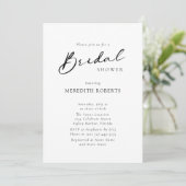 Chic Modern Calligraphy Simple Vrijgezellenfeest Kaart (Staand voorkant)