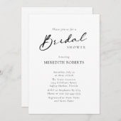 Chic Modern Calligraphy Simple Vrijgezellenfeest Kaart (Voorkant / Achterkant)